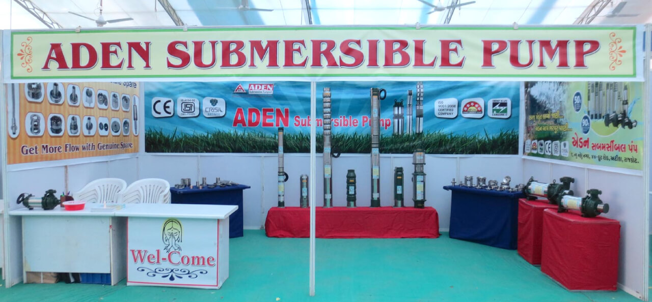 Aden Pumps exhibiting at a water pump industry expo