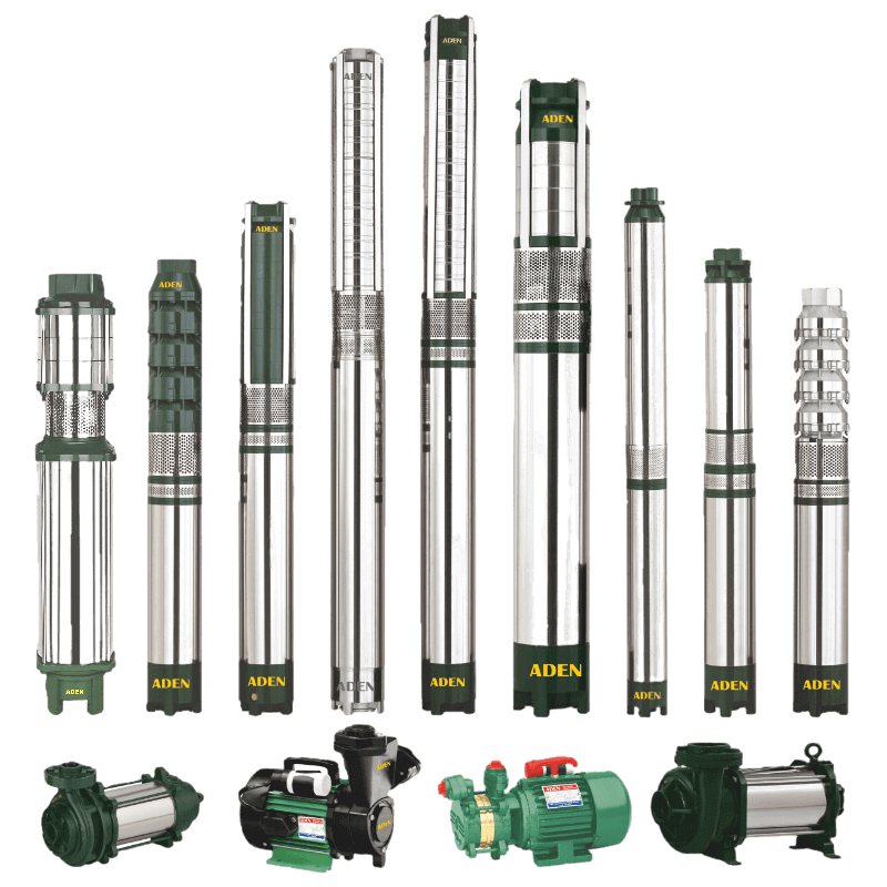 Aden Pumps submersible and open well pump models